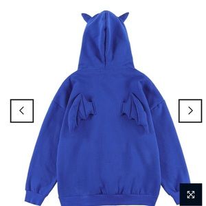 Devil ear and wing hoodie